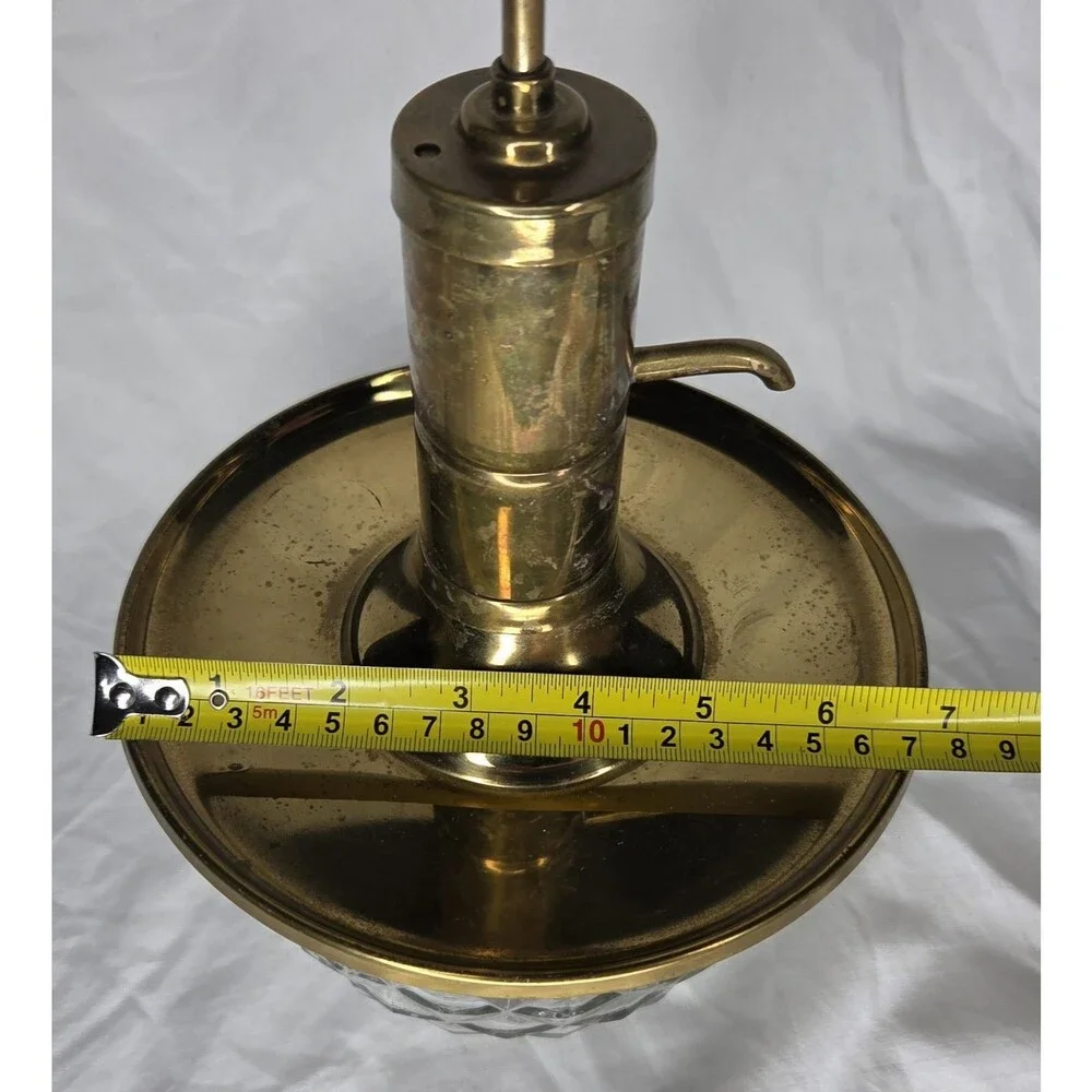 Vintage Park Sherman MCM Brass/Glass Liquor Decanter With Tray & 5 Glasses 1960s